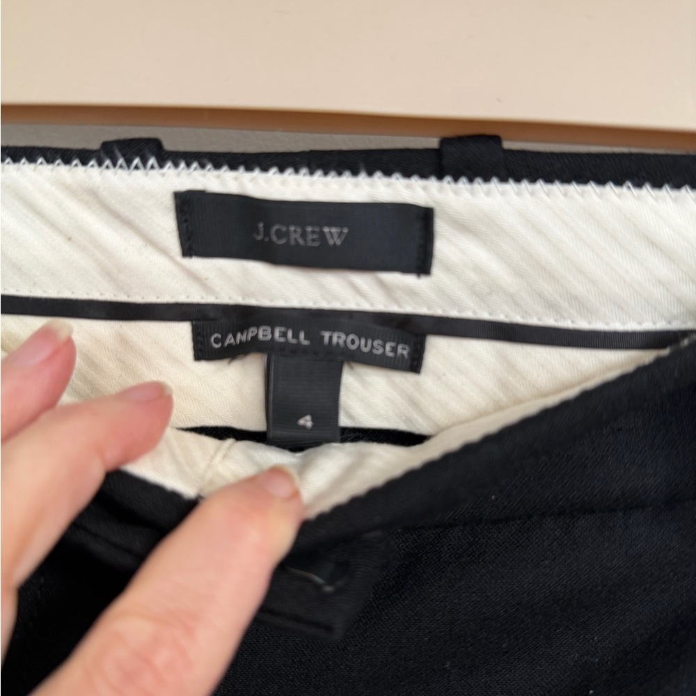 J. Crew Black Campbell Trousers size 4 - Picture 4 of 15